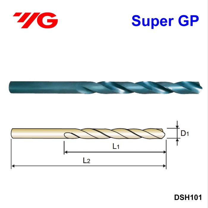 jual yg1 mata bor hss co shank drill 12 jual yg1 mata bor hss co shank drill 12