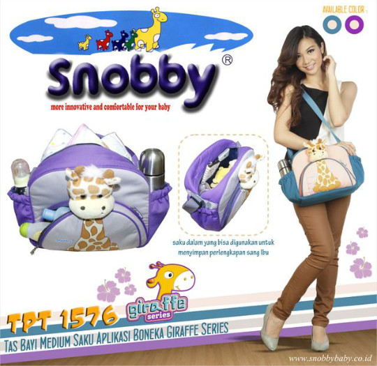 Tas Bayi Snobby Medium Saku Aplikasi Boneka Giraffe TPT 1576