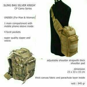 TAS SLEMPANG ARMY OUTDOOR BEST QUALITY YIN QI SHI IMPORT ORIGINAL