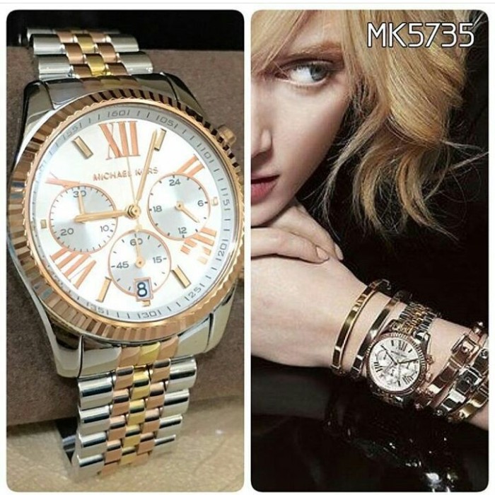 jual jual jam michael kors mk5735 3tone original asli jual jual jam michael kors mk5735 3tone original asli