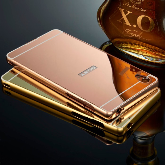 Case Sony Xperia M4 Aqua Bumper Slide Mirror Backcase