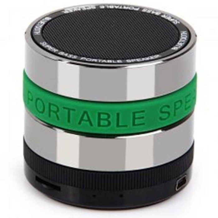 Mini Metal Super Bass Portable Bluetooth Speaker - S302 - Green