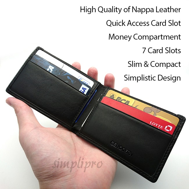 Jual Dompet Kulit Pria Tipis Min   i Slim Wallet (Kulit Sapi