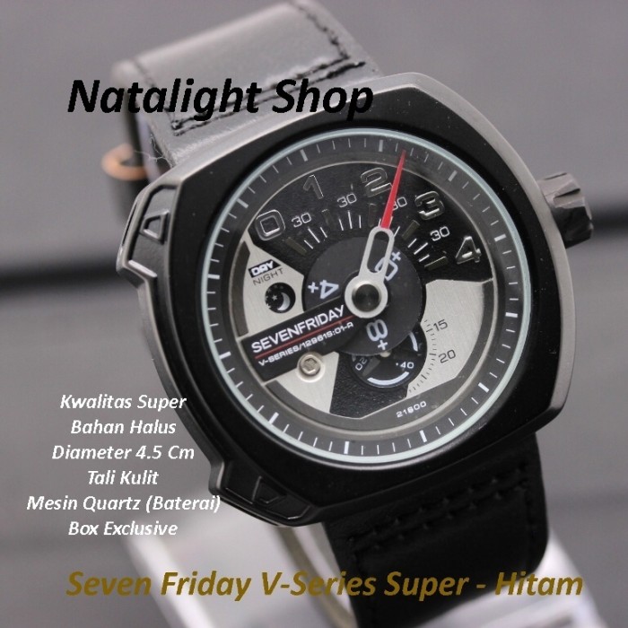 JAM TANGAN PRIA SIMPLE ELEGAN MEWAH SEVEN FRIDAY VSERIES KULIT PREMIUM .