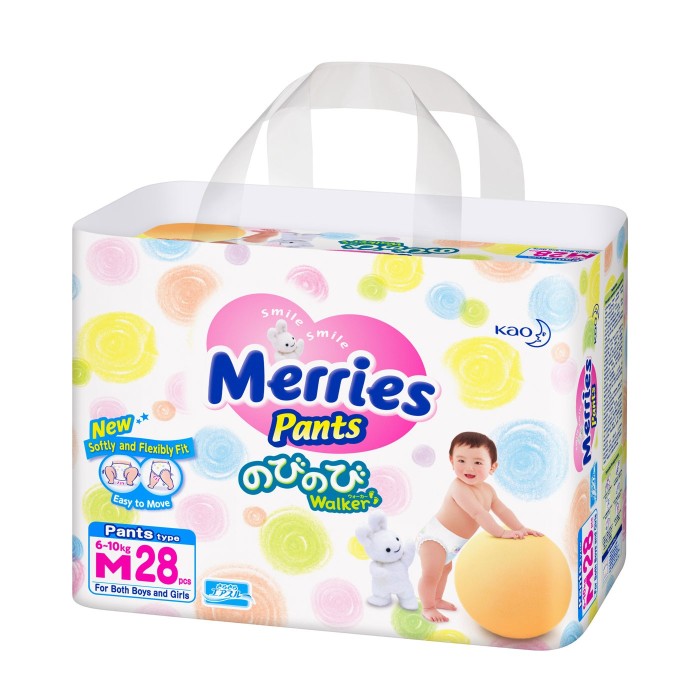 Popok Bayi Merries Premium Pants Medium M 28 pcs Kao