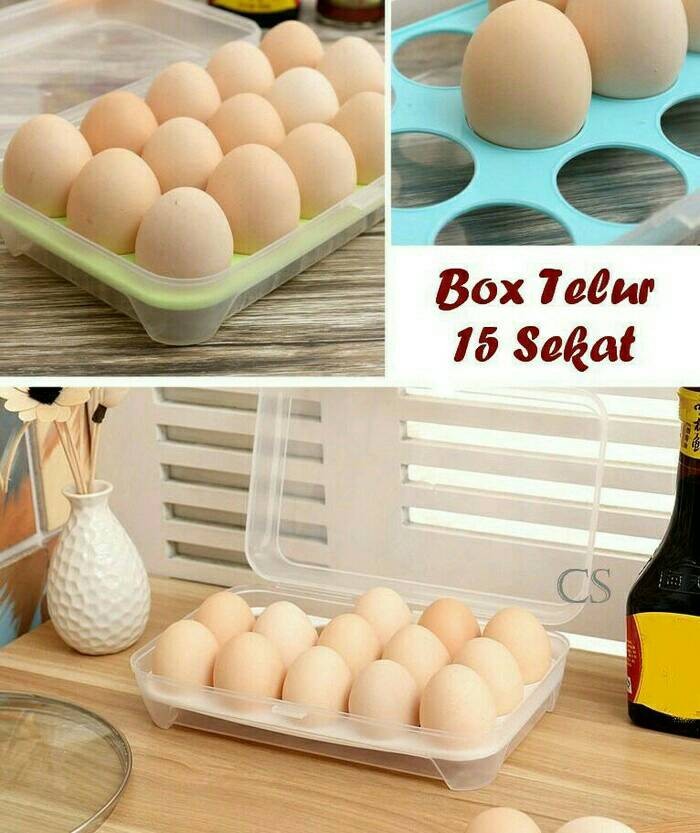 Tempat penyimpanan telur isi 15.kotak telur egg box .