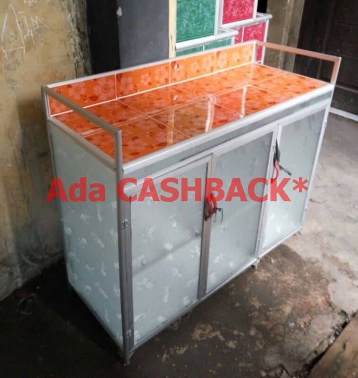 Jual Meja Dapur Kompor 3 Pintu Rak Piring Model Rata Meja Dapur Kompor 3 Pintu Rak Piring Model Rata