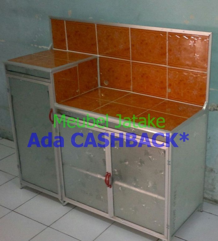 Jual Meja Dapur Kompor 3 Pintu Rak Piring Model L Keramik Meja Dapur Kompor 3 Pintu Rak Piring Model L Keramik Aluminium