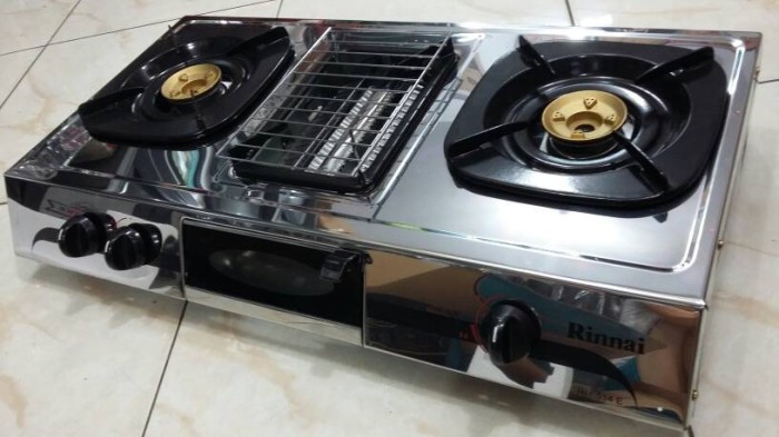 Jual Rinnai Ri514e Kompor Gas 3 Tungku Silver Sumber Baru Rinnai Ri514e Kompor Gas 3 Tungku Silver