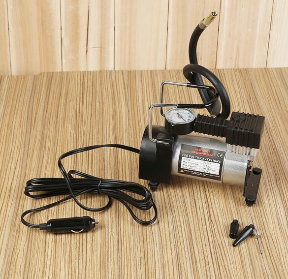 Pompa Ban Mini Tekanan 100PSI - Heavy Duty Air Compressor 12V DC