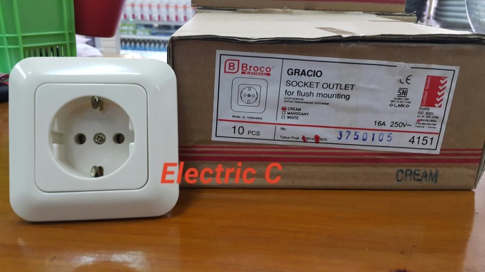 Jual STOP KONTAK / STOPKONTAK BROCO GRACIO SERIES 4151