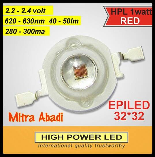HPL 1 Watt EPILED Red/Merah 32x32 280-300 mA