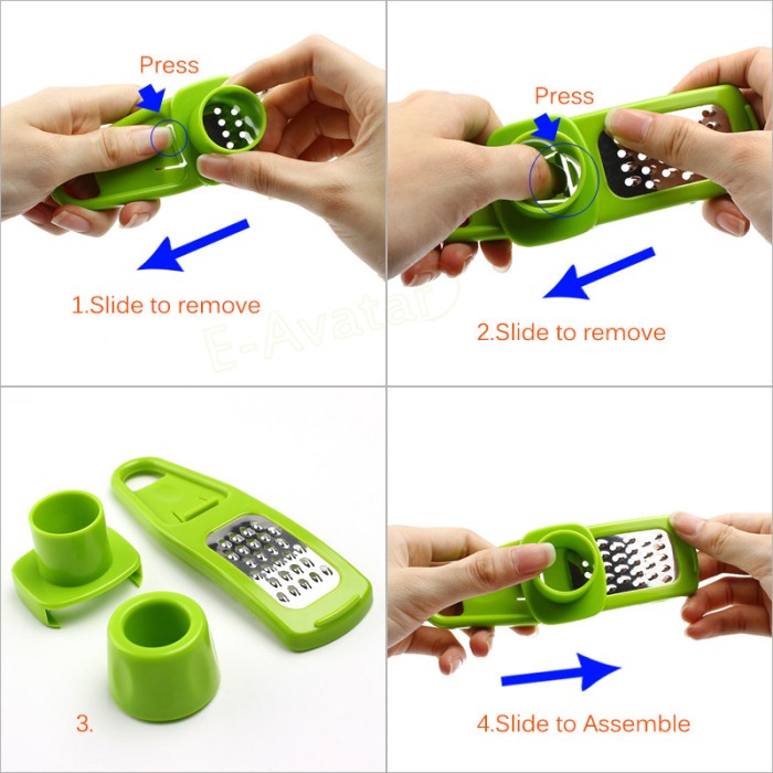 Home Garlic Dice Mixer Alat Penghalus Bumbu Dapur Hijau Garlic Grater Alat Penghalus .