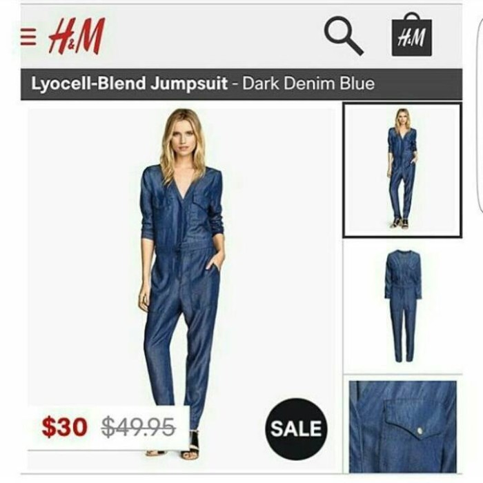 hm denim jumpsuit
