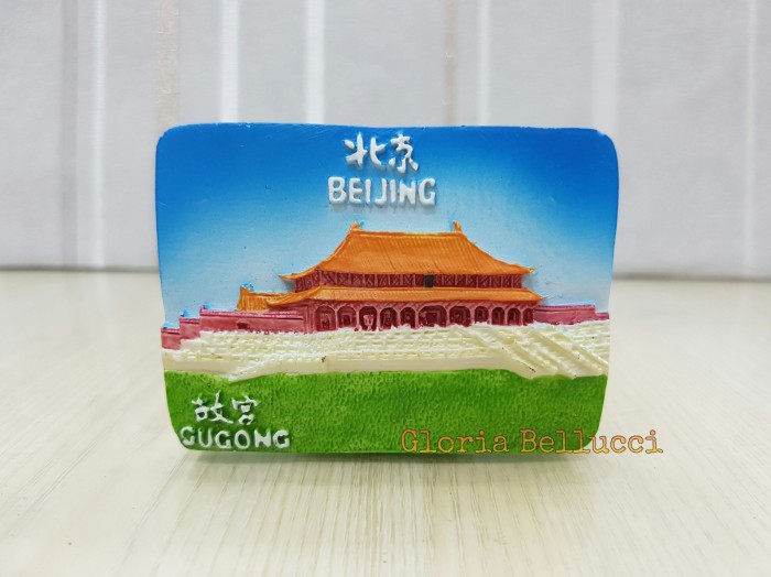 SOUVENIR TEMPELAN MAGNET KULKAS BEIJING GREATWALL KUCING HOKI CHINA