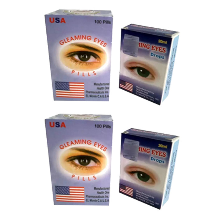 Herbal Gleaming Eye Usa Obat Mata Minus Plus Katarak - Paket @100 Pill