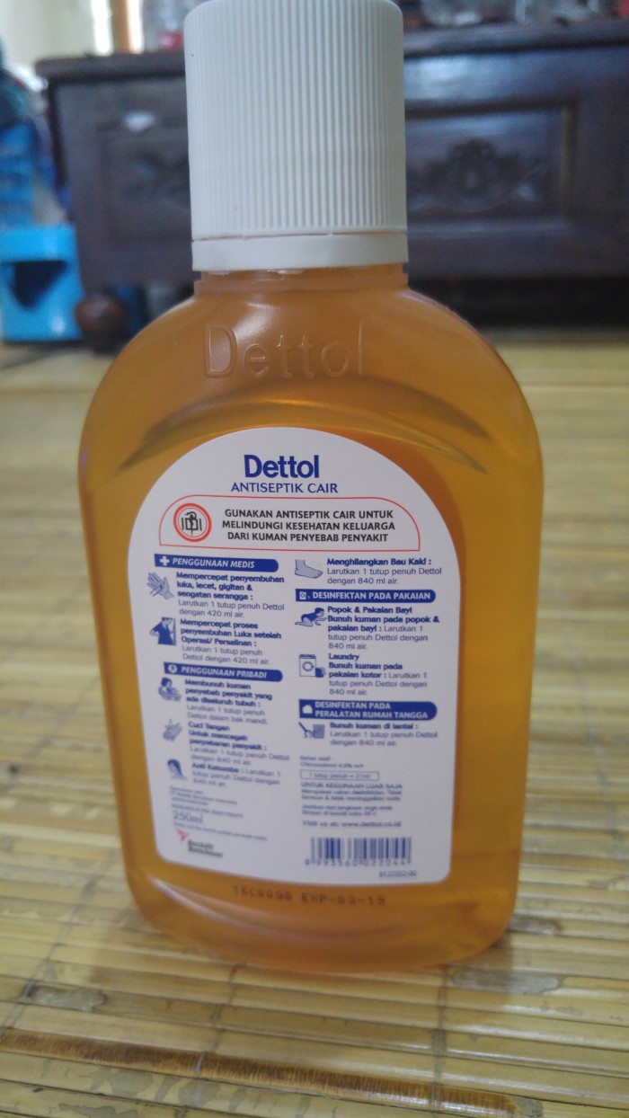 Jual Dettol Antiseptik Cair Disinfektan 250ml Bowindustries