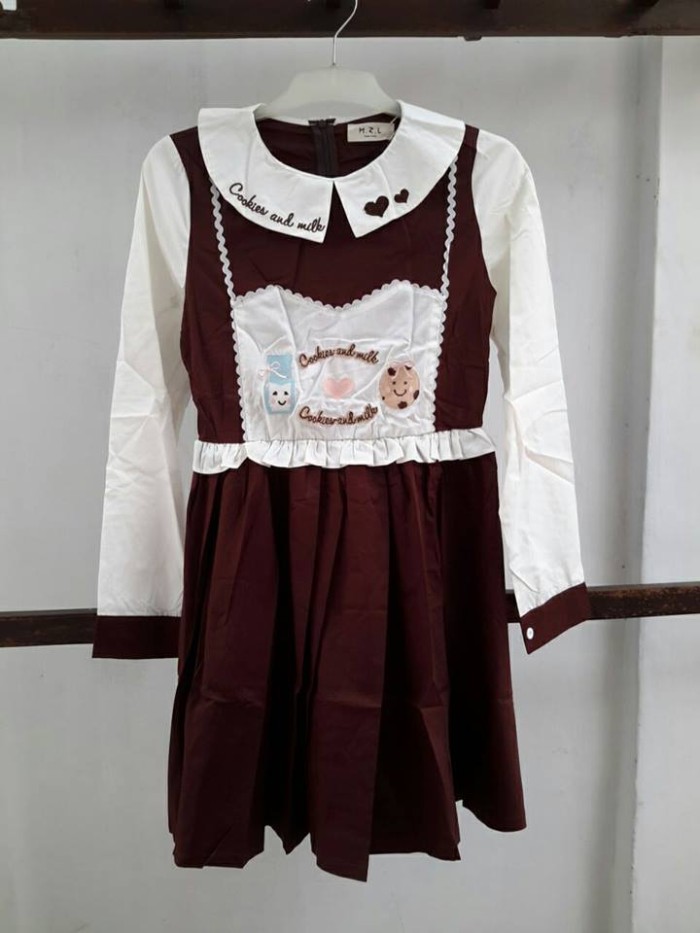 Jual Dress Rok Lolita Jepang Lengan Panjang Baju Cosplay Anime Korea