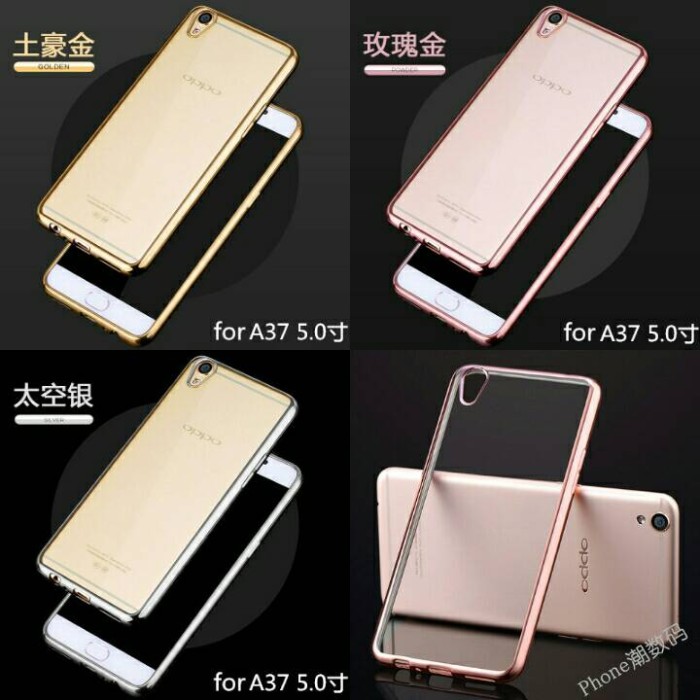 Shining Oppo Neo 9 A37 Chroom softcase Jelly Case Backcover