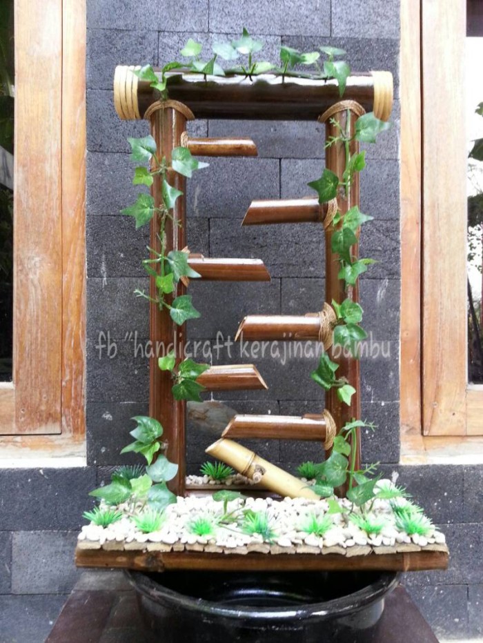 jual air mancur bambu coklat unik unic design jual air mancur bambu coklat unik unic design