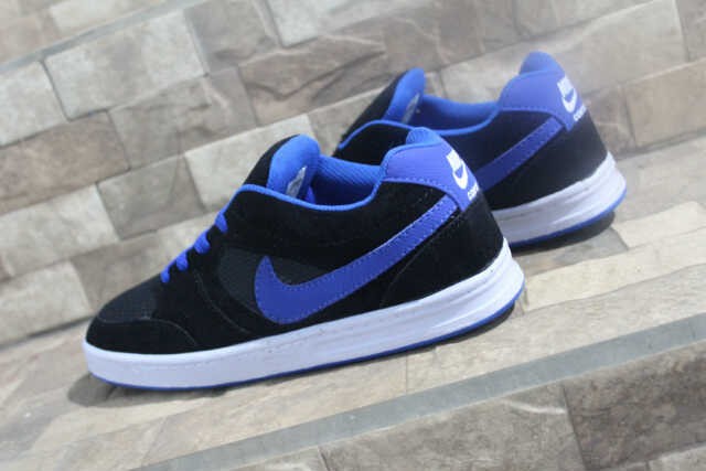 nike cortez black blue