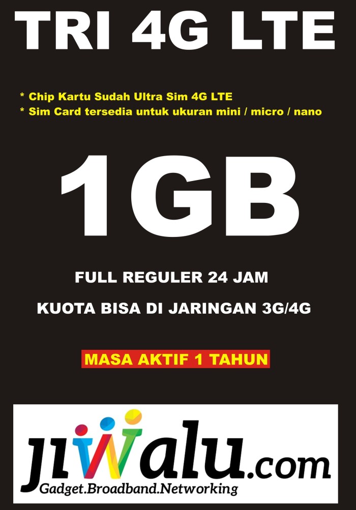 Jual Kartu Perdana Tri 3 Aon 4g Lte Kuota 1gb jual kartu perdana tri 3 aon 4g lte kuota 1gb