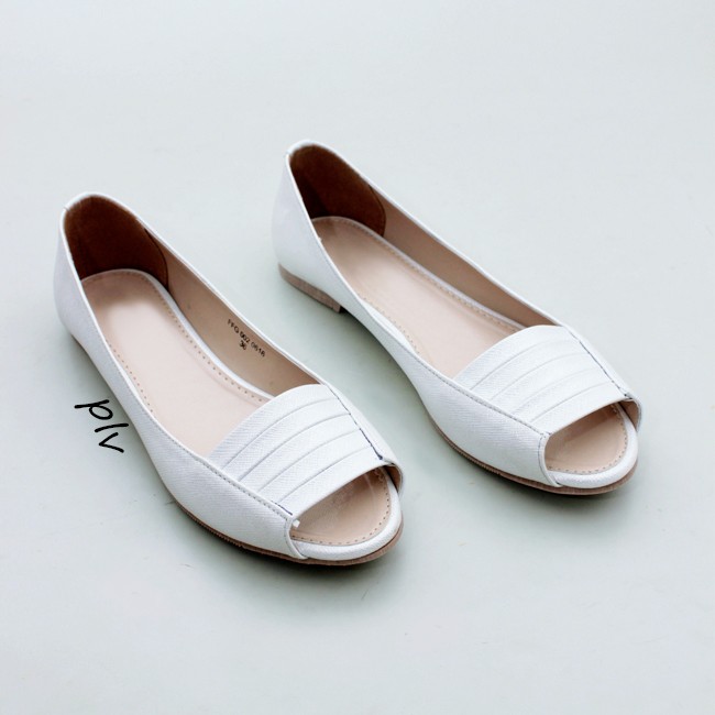 jual sepatu flat shoes flatshoes murah open toe ffg putih jual sepatu flat shoes flatshoes murah open toe ffg putih