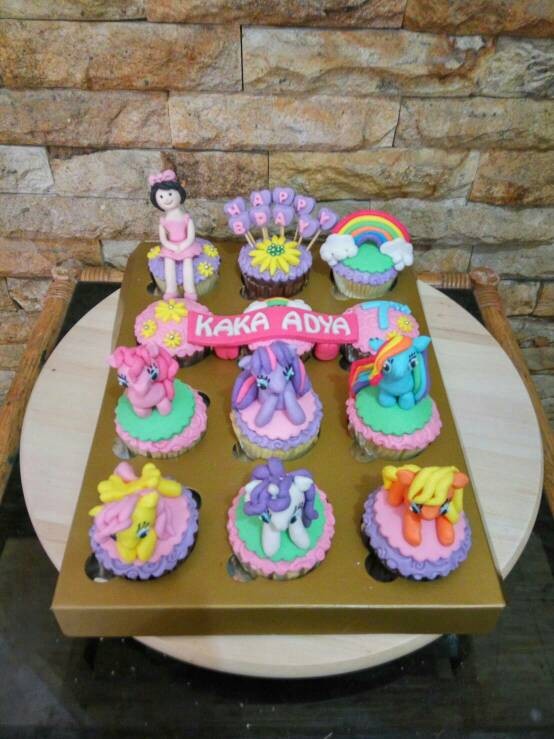 Jual Cupcakes My Little Pony Bday Cake Littleponny Kue Ulang
