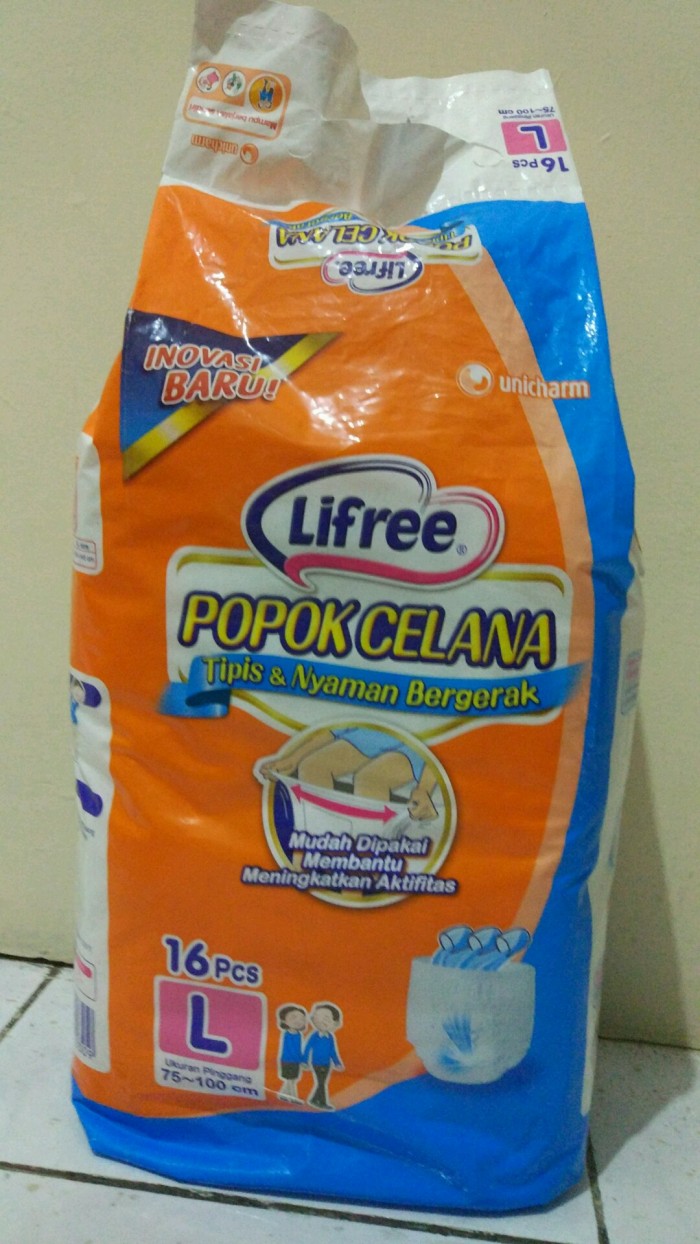 Popok Celana Dewasa Diapers Lifree L16 | Tipis & nyaman Size L 16pcs