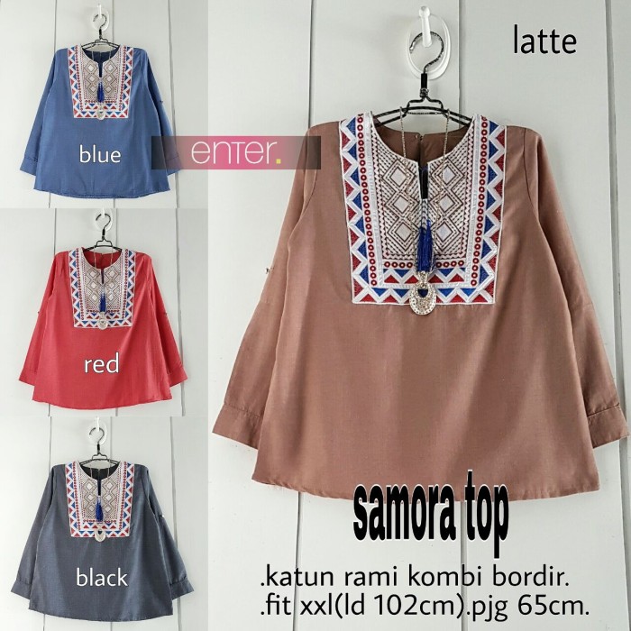 Blouse Tunik Bordir jual blouse bordir baju atasan tunik wanita model terbaru Blouse Tunik Bordir jual blouse bordir baju atasan tunik wanita model terbaru