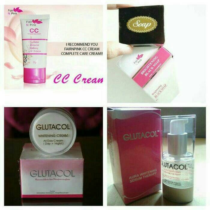 Paket Glutacol 30 gr + serum glutacol + Fair n pink