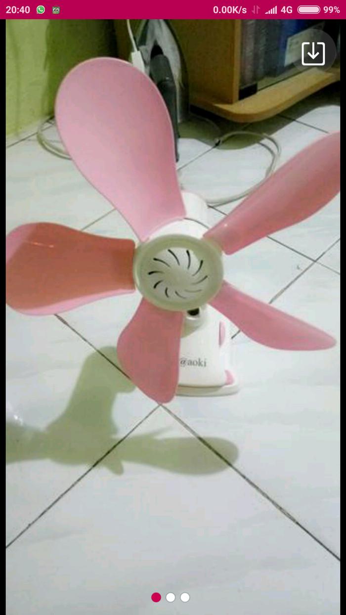 Jual kipas angin jepit besar 5 baling balin, bisa duduk ...