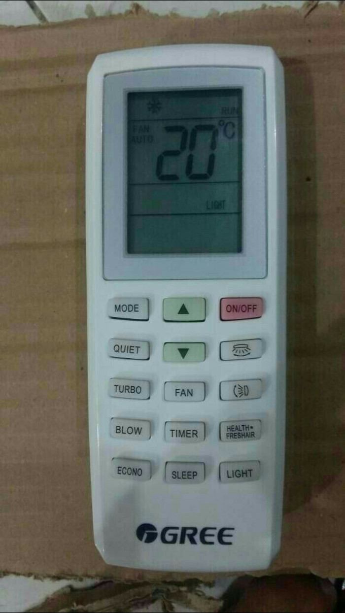 REMOTE/REMOT AC GREE Yv1fb7 LOKAL/KW