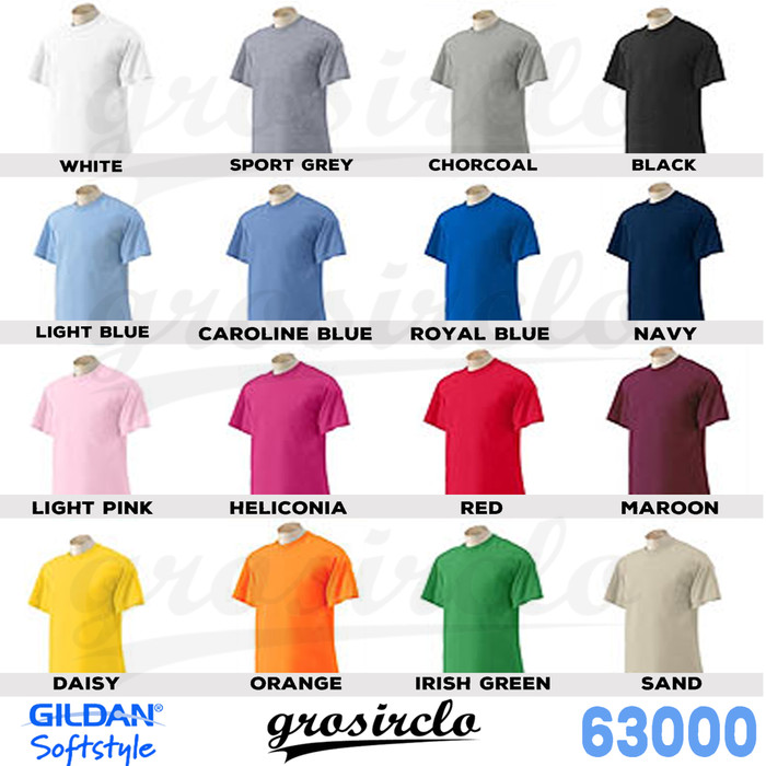 kaos polos gildan softstyle original murah jakarta