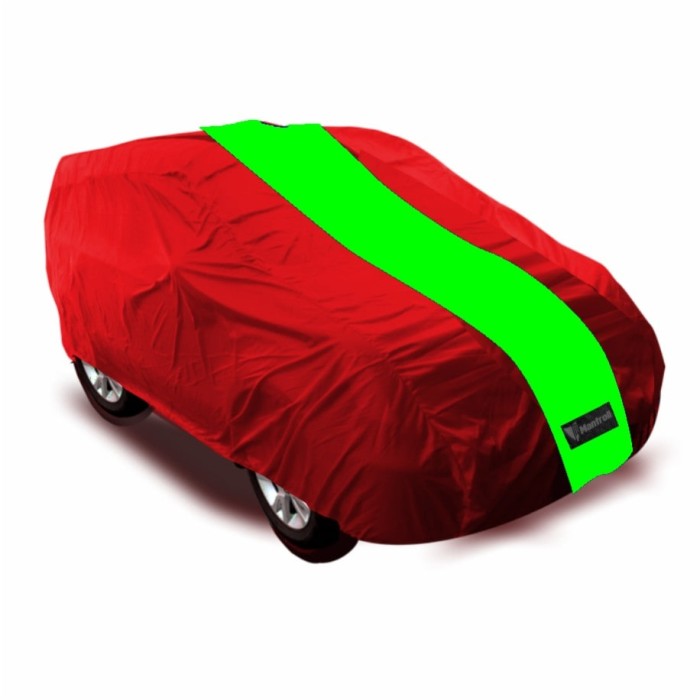 Cover Mantroll Mobil Honda Accord - Merah Strip Hijau
