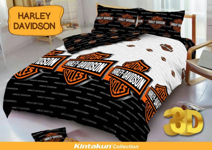 Sprei Kintakun D'luxe Uk.180X200 Motif Harley Davidson