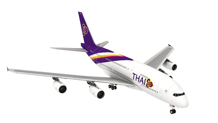 jual diy miniatur papercraft pesawat airbus a380 800 thai jual diy miniatur papercraft pesawat airbus a380 800 thai
