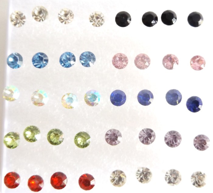 EE0312 - Anting Tusuk Model Kristal Bahan Tusukan Plastik