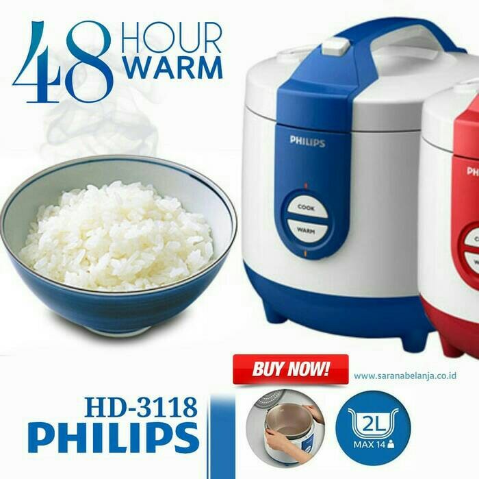 PHILIPS Rice Cooker 3in1 HD 3118/31 - Biru