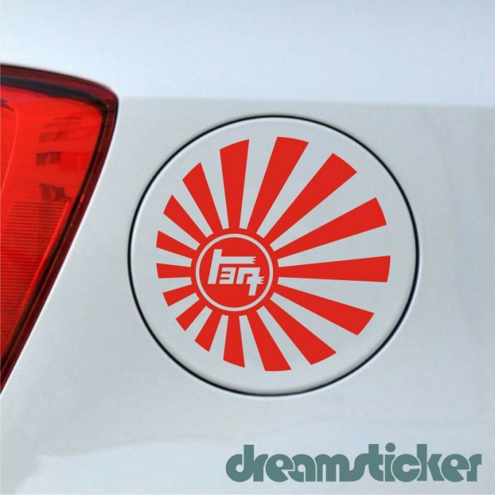 Jual Sticker Stiker Tutup Tangki Mobil Toyota Retro Rising Sun