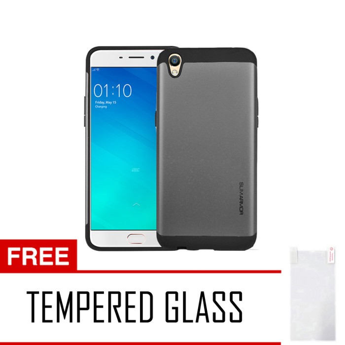 Case/Casing Slim Armor Best Quality For Oppo F1 Plus/R9+Tempered Glass