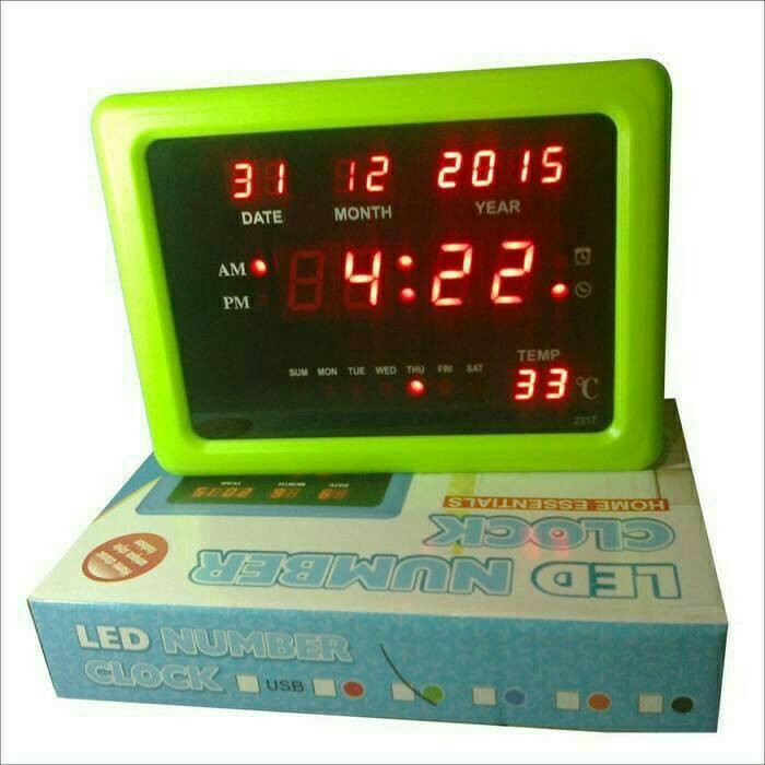 Foto Produk jam digital meja &dinding /jam digital LED menyala terang dari Ammar Colletion