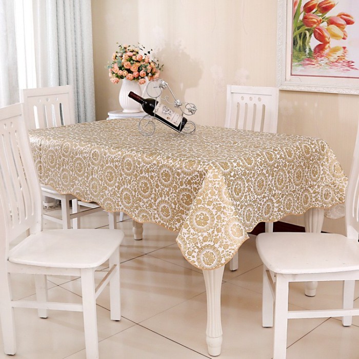 Taplak Meja Anti Air Table Cloth Alas Meja Makan Ukuran 137cm x 183cm