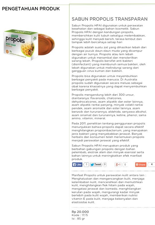 SABUN PROPOLIS TRANSPARAN Diskon