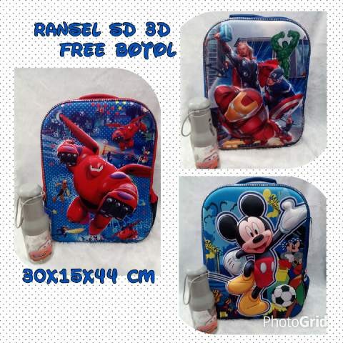 TAS RANSEL ANAK SD FREE BOTOL MINUMAN .