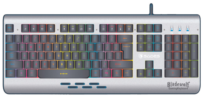 Keyboard Sades Bladewolf Gaming Rubber Dome Sound Sensor