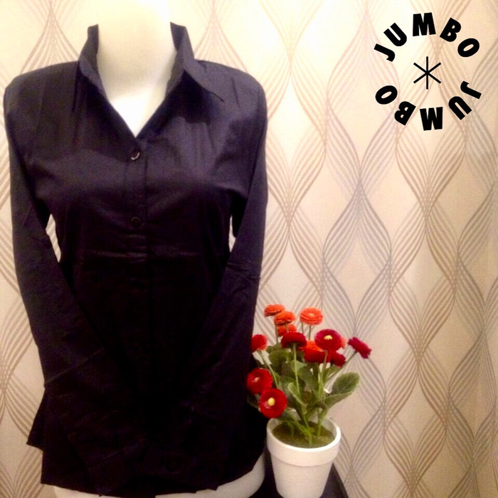 Jual Kemeja hitam wanita polos strit jumbo Jakarta Barat Jual Kemeja hitam wanita polos strit jumbo Jakarta Barat