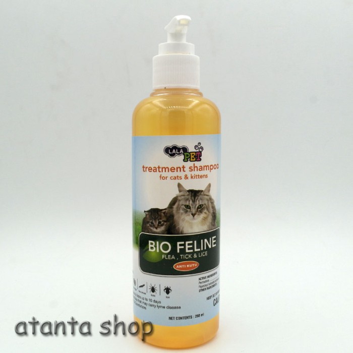 Jual Bio Feline Flea, Tick & lice treatment shampoo 250ml for cats