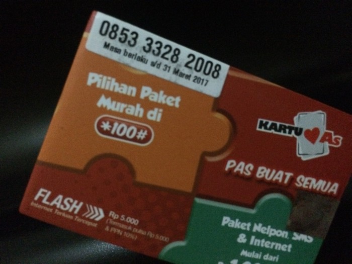 Kartu Perdana Nomor Cantik Telkomsel 4G AS 082 333 2 Agustus 2008