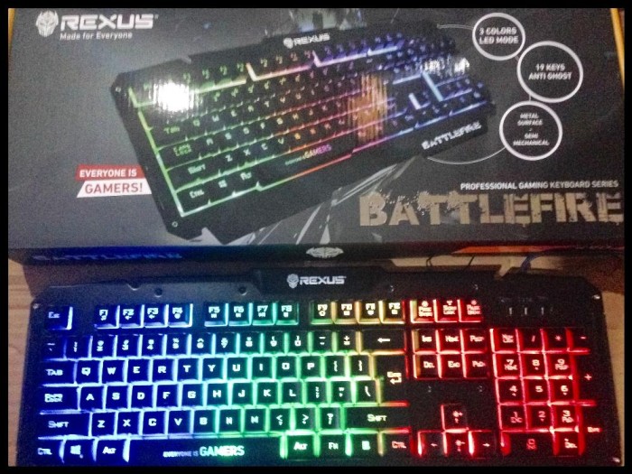 Keyboard Gaming Rexus Battlefire K9d Backlight Floating Keys